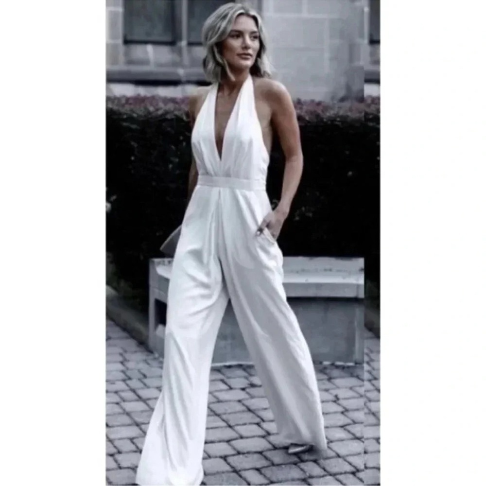 NWT Anthropologie Jill Stuart Mara Formal Wide-Leg Wedding Jumpsuit size 2